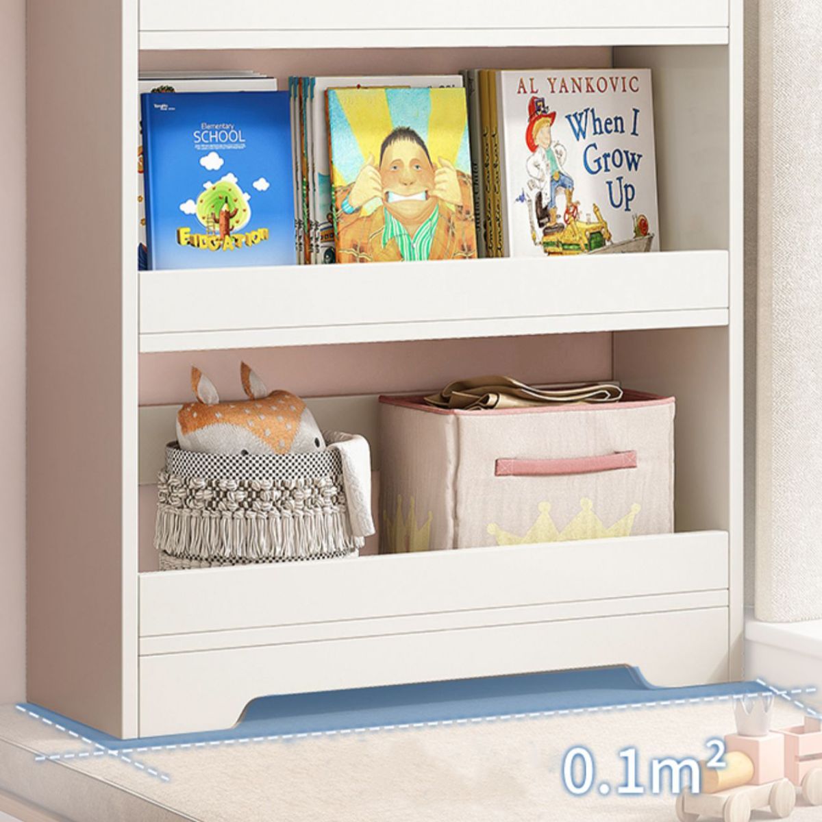 Modern Engineered Wood Bookshelf Standard Vertical Bookcase in Burnish