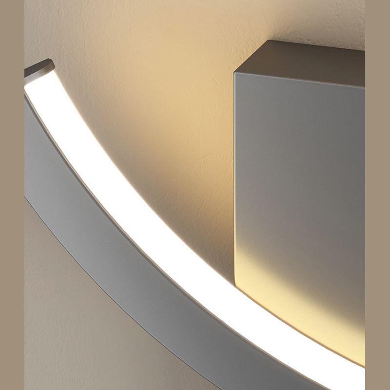 Modern Minimalist Style Regular Wall Mounted Light Fixture Metal 1 Light Wall Light Sconces for Living Room