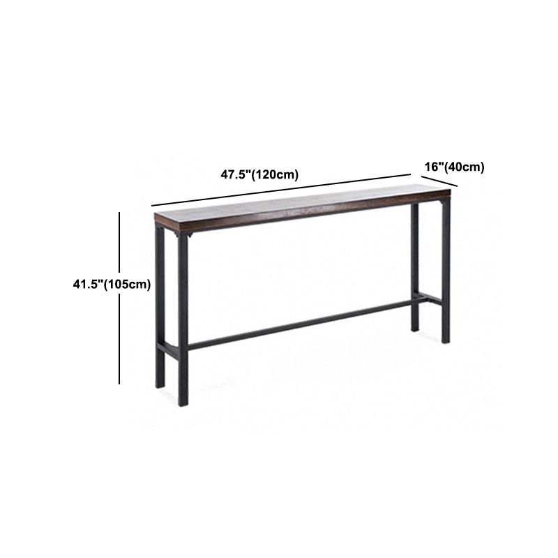 Rectangle Bar Counter Table Industrial  Bar Table with Metal Base