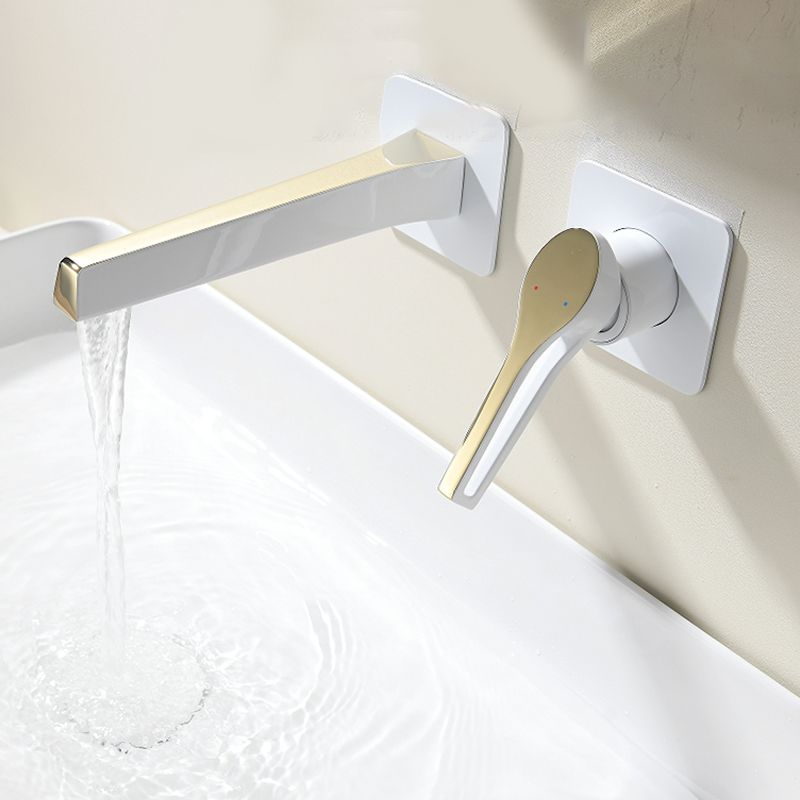 Industrial Style Bathroom Faucet Wall Mounted Rod Handle Faucet