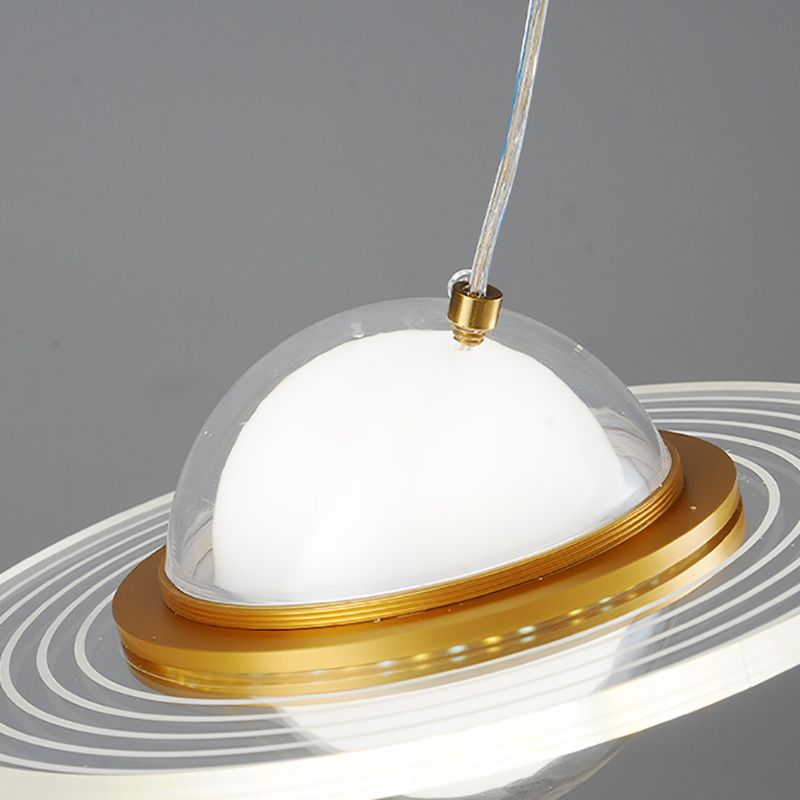 Pendentif à LED de chevet lampe à petite goutte à petite goutte avec une teinte acrylique globe