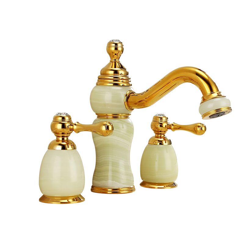 Traditional Wide Spread Bathroom Faucet Elegant Lavatory Faucet