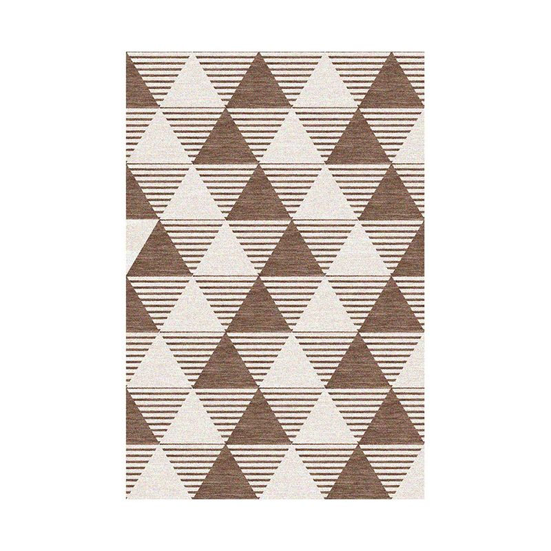 Modern Area Carpet Contrast Panel Polyester Area Rug Stain Resistant Area Carpet for Living Room