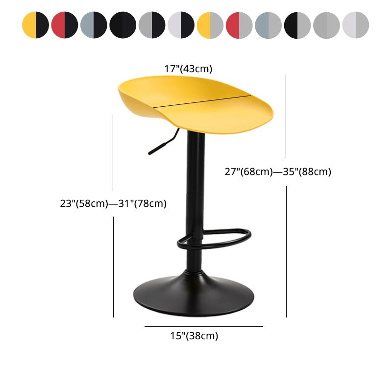 Industrial Style Plastic Seats Barstool Rotating Lifting Metal Leg Bar Stool for Indoor