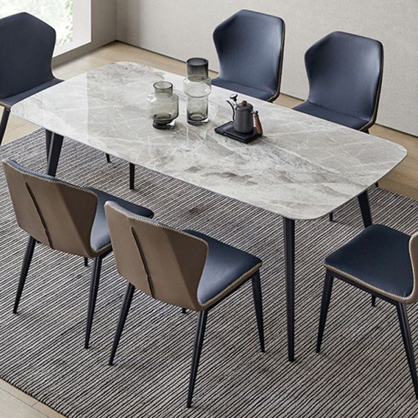 Designer Style Sintered Stone Dining Set Rectangle 1/4/5/7 Pieces Dining Room Table Set