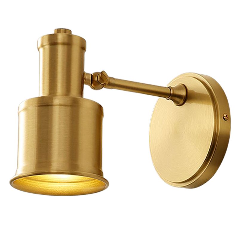 Nordic Style Copper Vanity Light Cylinder Shape Vanity Lamp for Shower Room
