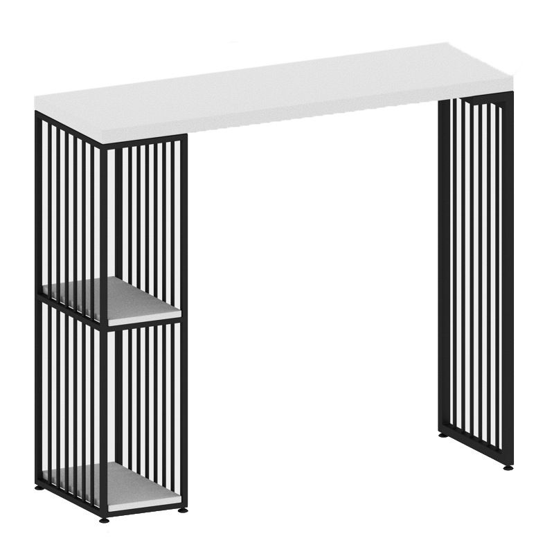 Rectangle Solid Wood Bar Table Set Luxurious 1/2/3 Pieces Counter Table with High Stools