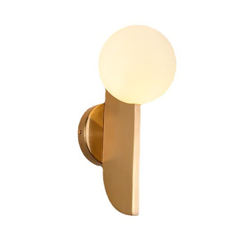 Modern Style Wall Mount Light Household Glass Shade Wall Sconce Light for Bedroom
