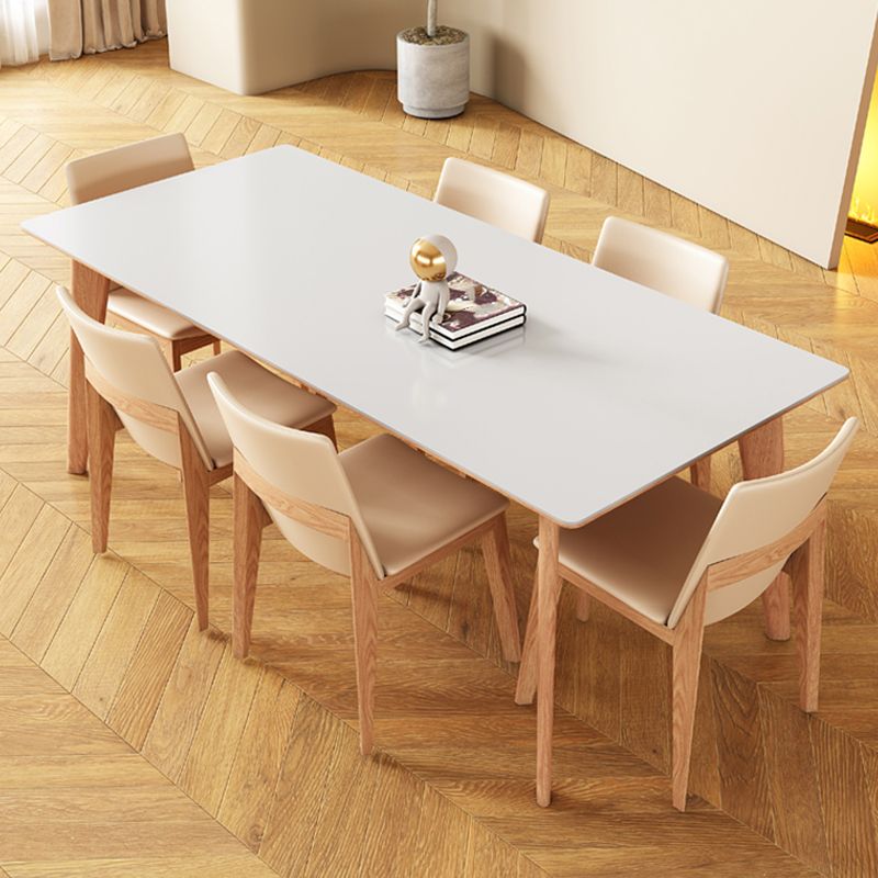 Sintered Stone Dining Table Rectangle Modern Dinner Table for Dining Room
