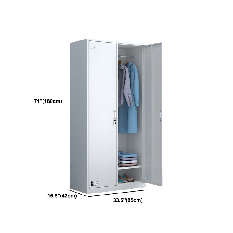 Contemporary Wardrobe Metal White Colour Wardrobe Closet for Bedroom