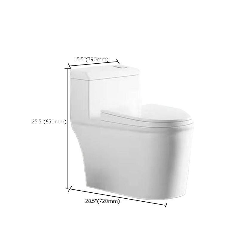 Contemporary White Flush Toilet Floor Mount Toilet Bowl for Washroom