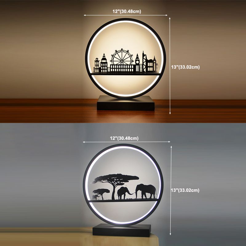 Modern Metal Table Lamp 1-Light LED Desk Lamp for Living Room