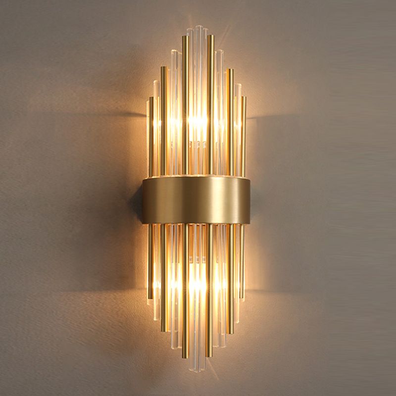 Modern Style Sconce Wall Light 2 Lights Crystal Wall Lamp for Bedroom Dining Room