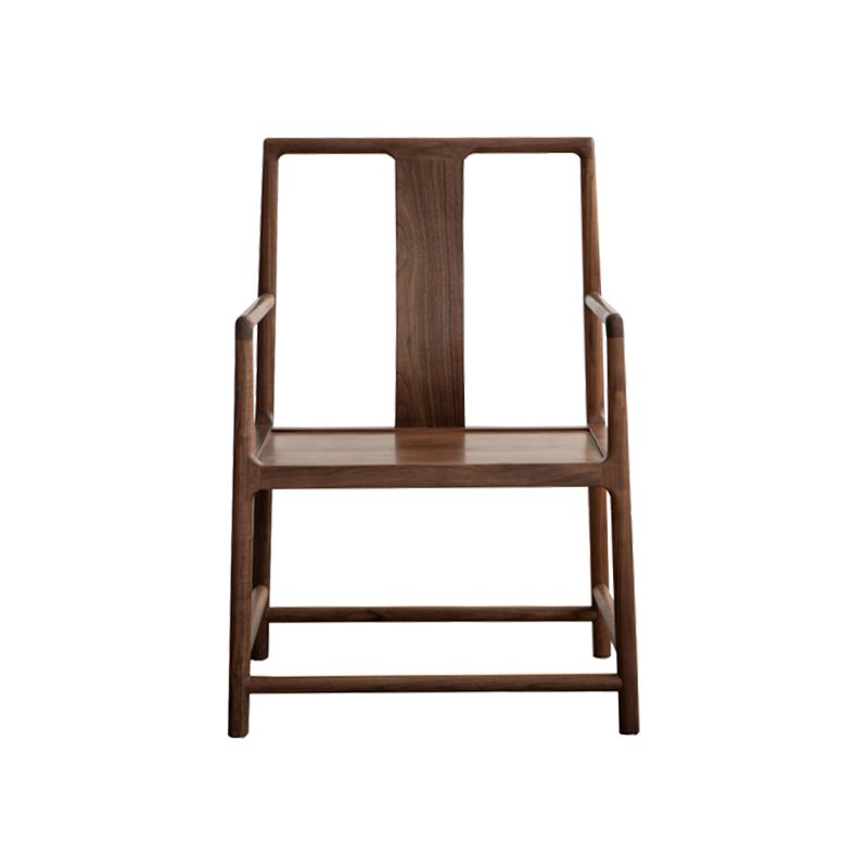 Traditional Style Dining Chair Solid Wood Arm High Back Chair for Home
