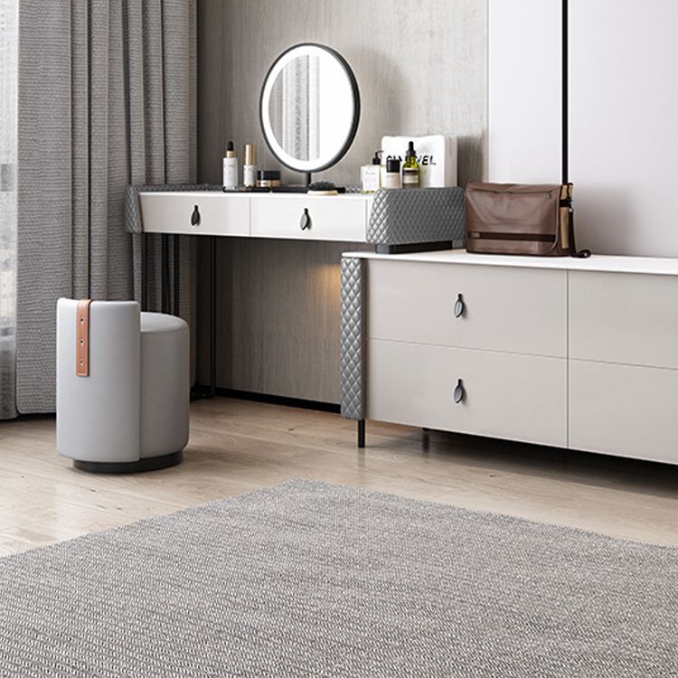 Gray Vanity Desk with 2 Storage Drawers 17.32" Wide Wood Vanity Set, Modern Style