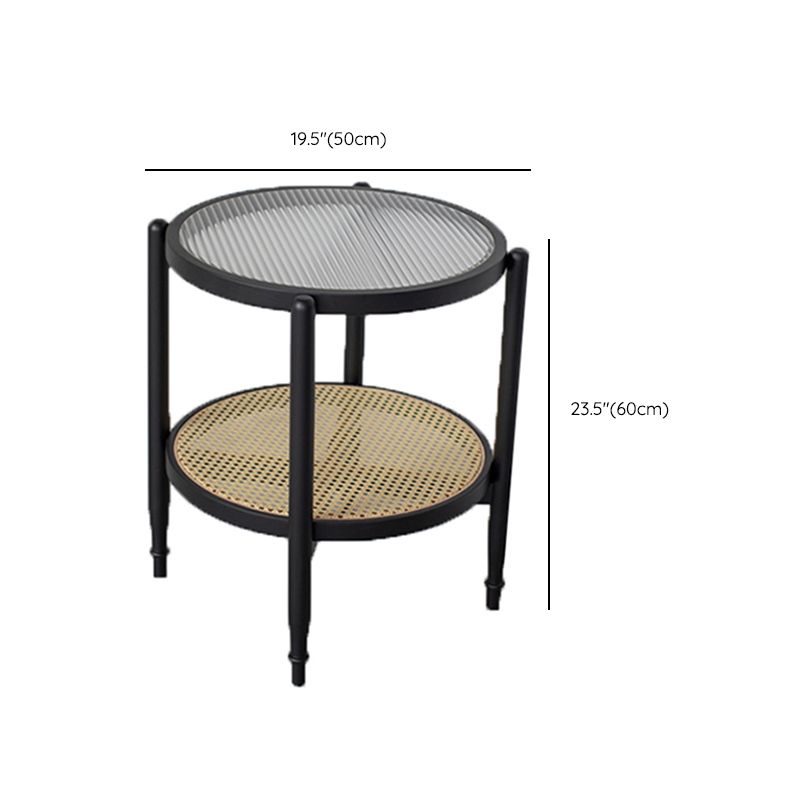 Tropical Coffee Table Solid Wood Black Coffee Cocktail Table