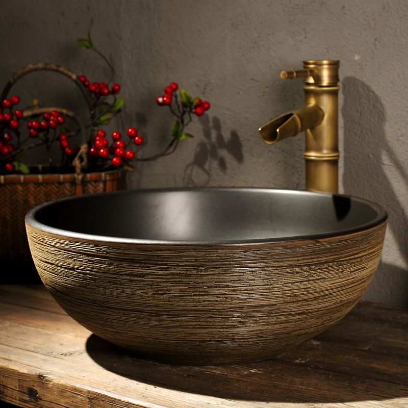 Porcelain Trough Bathroom Sink Traditional Trough Bathroom Sink