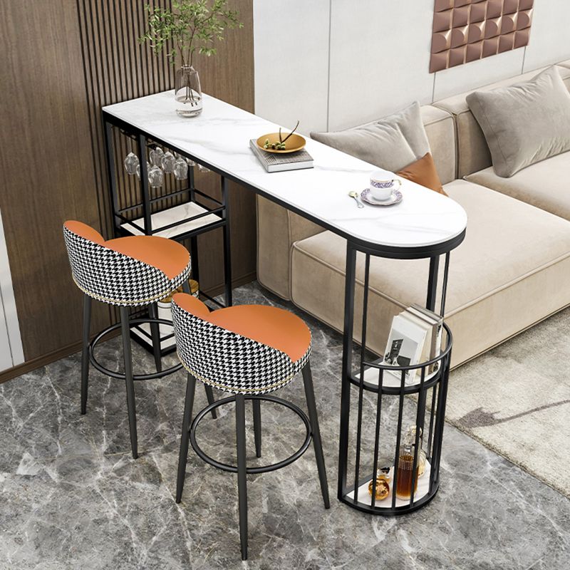 Oval Counter Height Dining Table Industrial Bar Dining Table