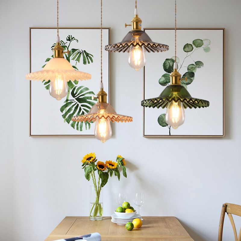 Moderne stijl potbedekking hangend glas 1 lichthangende lamp voor binnenruimtes