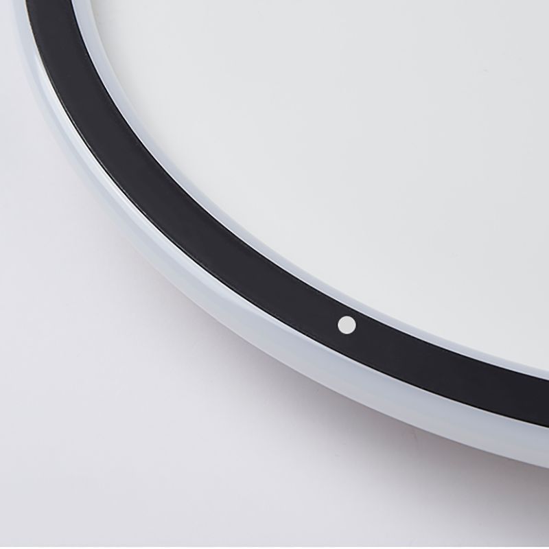 Plafonnier LED en aluminium noir, lampe moderne à montage encastré pour salon
