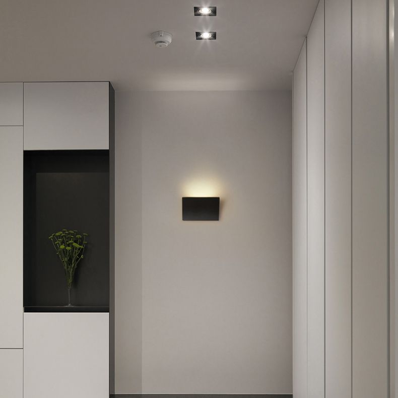 Quadratische Schatten Metall Wandleuchte modern