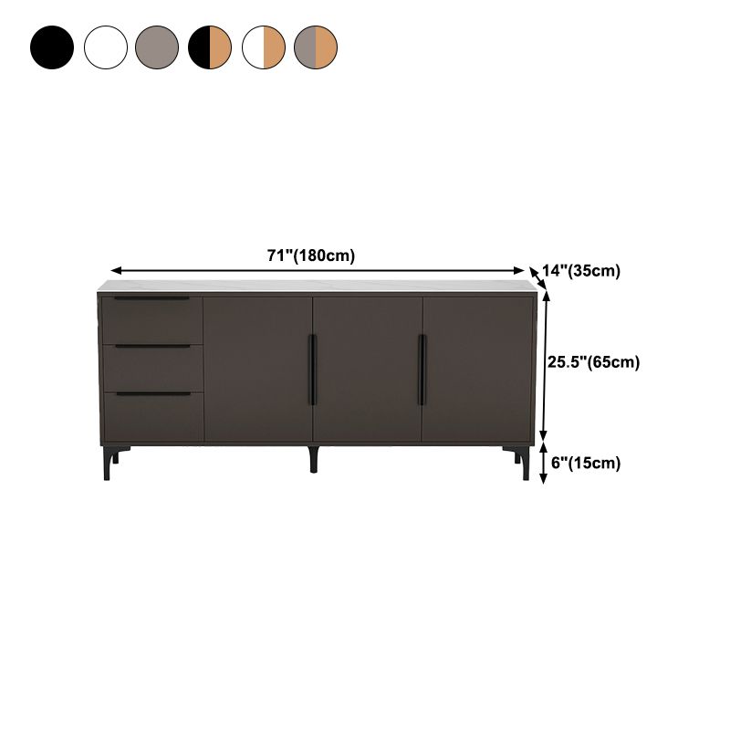 Sintered Stone Enclosed TV Storage Scandinavian Rectangle TV Cabinet