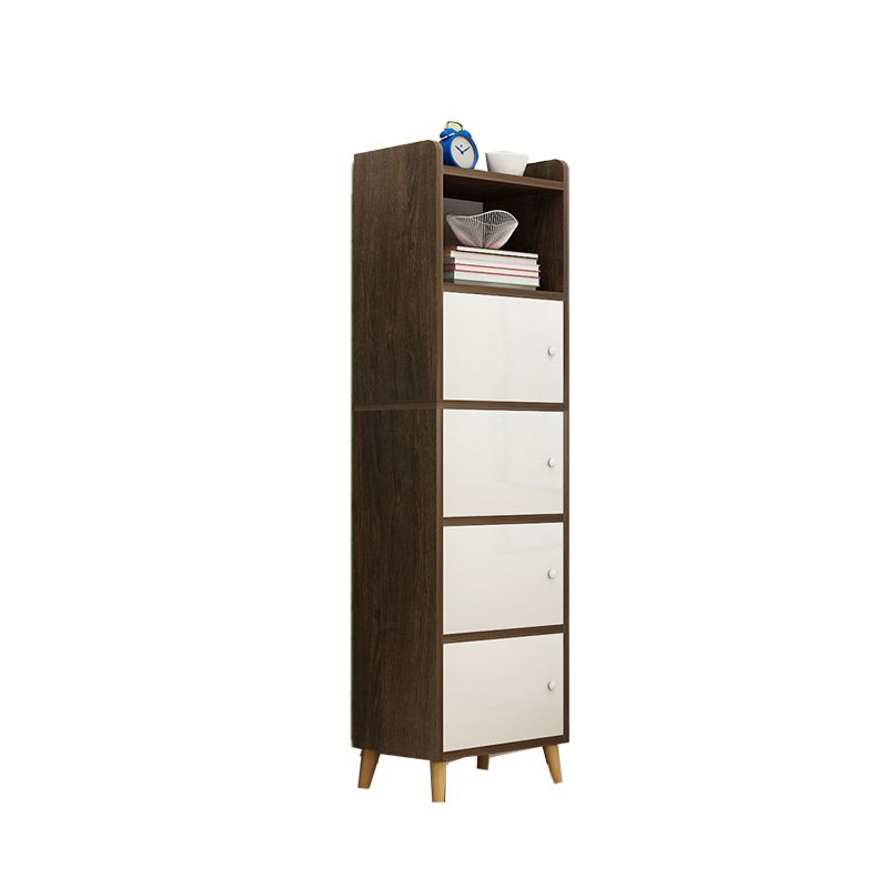 Scratch Resistant Rectangle Accent Cabinet 9.84" Wide Contemporary Wooden Cabinet