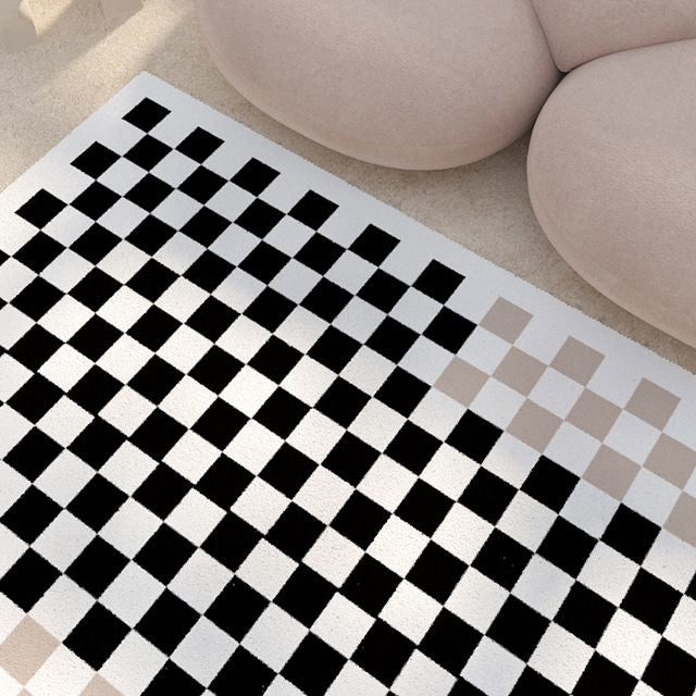 Tapis de motif en bois moderne de couleur unie simple du tapis de motif en vile