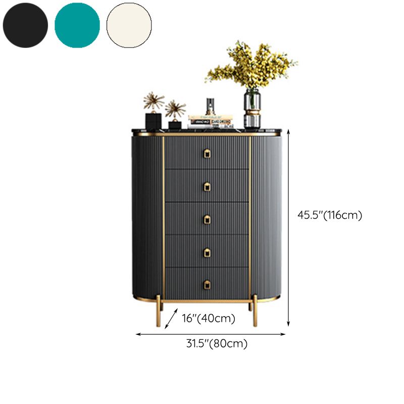 Glam Stone Bedroom Chest 16" Wide Storage Chest with Drawers