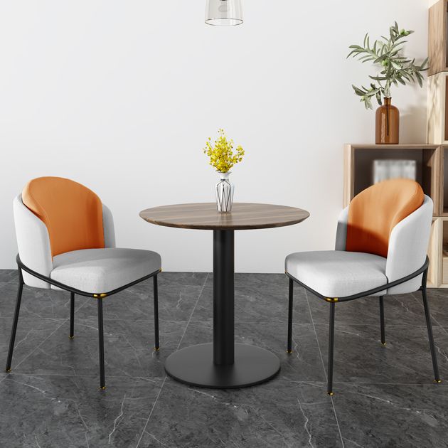 Modern Style Chairs Dining Armless Chairs with Metal Legs for Kitchen