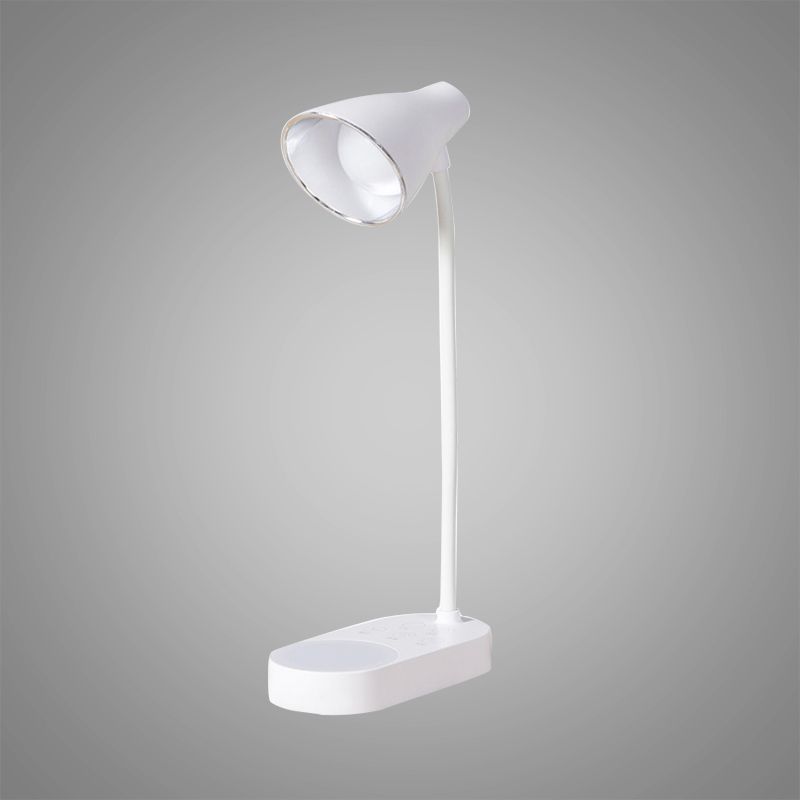 Lampe de bureau LED de gradation à 5 niveaux tactile USB CHARGE USB Étude de la nuance de cloche en blanc