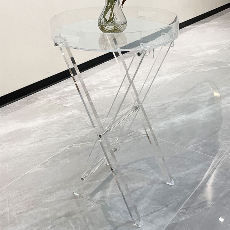 Modern Transparent End Table Round/Rectangular Acrylic Side Table