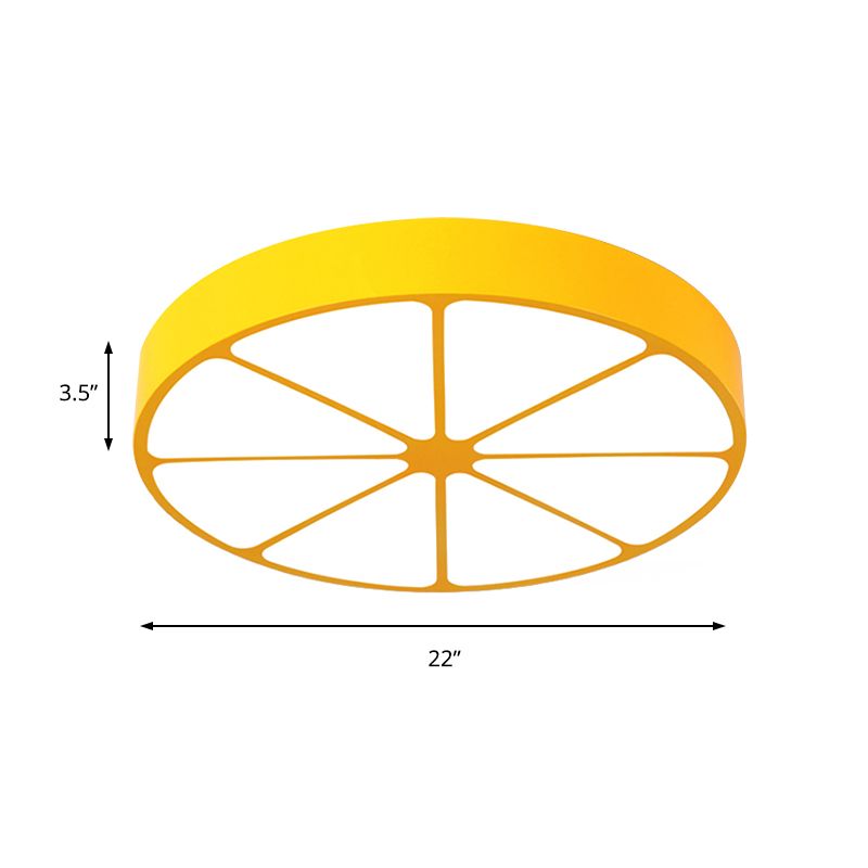 Kindergarten Flat Lemon Ceiling Mount Light Acrylic Modern Stylish Ceiling Lamp