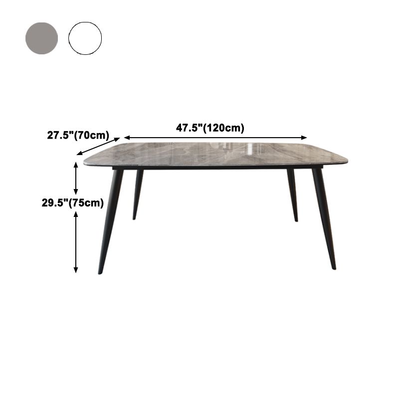 Sintered Stone Top Industrial Table for Restaurant Rectangle Dining Table with 4 Legs