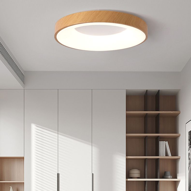 Circular Flush Mount Fixture Modern Metal 1 Light Flush Light