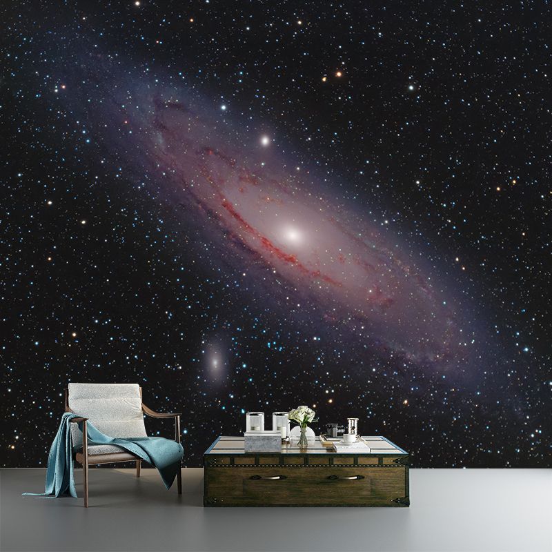 Modern Outer Space Waterproofing Mural Wallpaper Dark Color, Wall Art for Home
