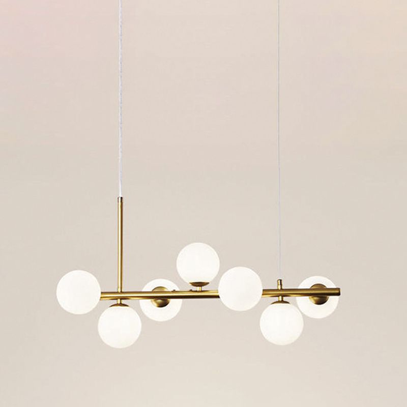 Nordic Glass Island Lighting Fixture Creative Pendant Light for Dining Room