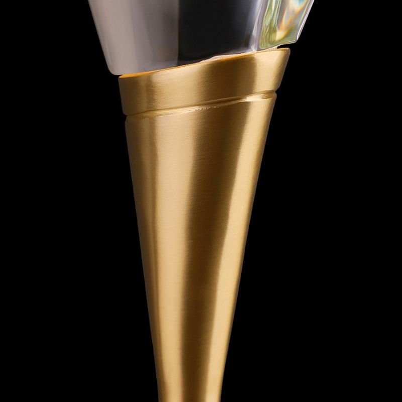 Copper Gold LED Hanging Lamp in Modern Luxury Style Crystal Geometric Pendant Light for Bedroom