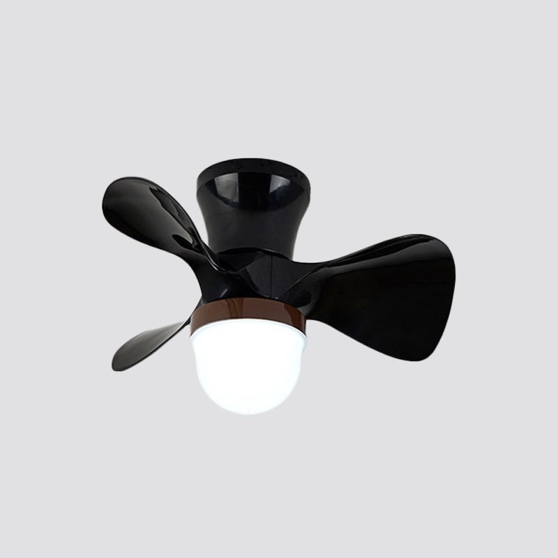22 "breites Schlafzimmer -Anhänger Lüfter Licht zeitgenössische Halbmontagebeleuchtung mit Schüssel Acrylschatten, 3 Klingen