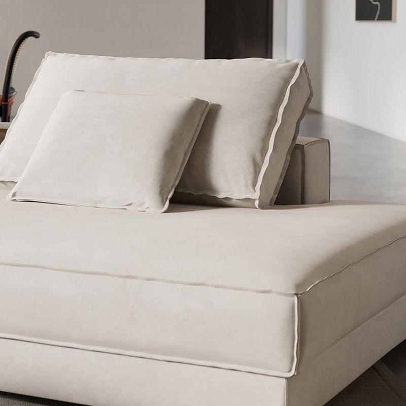 Contemporary Glam Sloped Arm Sofa with Pillows Genuine Leather Sofa in Gray