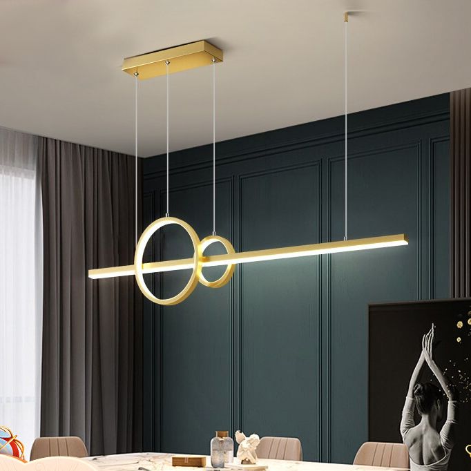 Geometric Island Lights Contemporary Metal Island Pendants for Dining Room