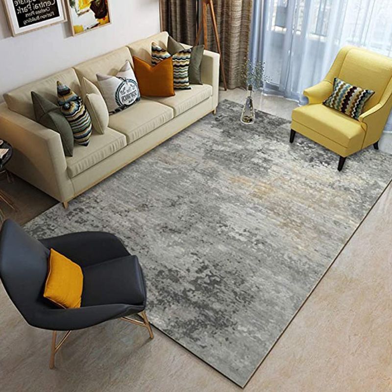 Gold Simple Rug Polyester Gold Wire Rug Non-Slip Backing Rug for Drawing Room