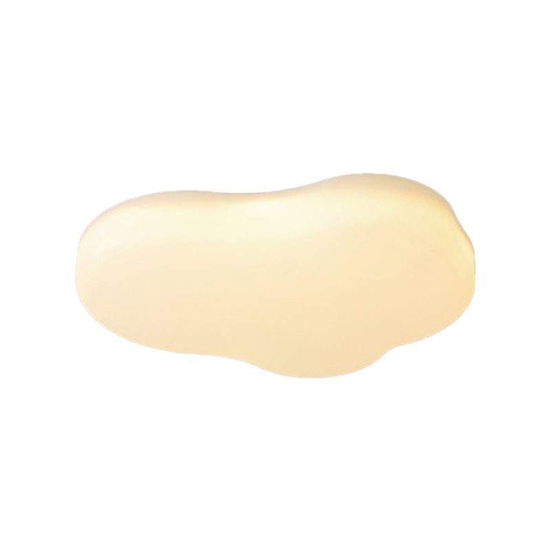 Cloud Shape Flush Ceiling Lights Modern Acrylic Flush Mount Lighting in White Finish