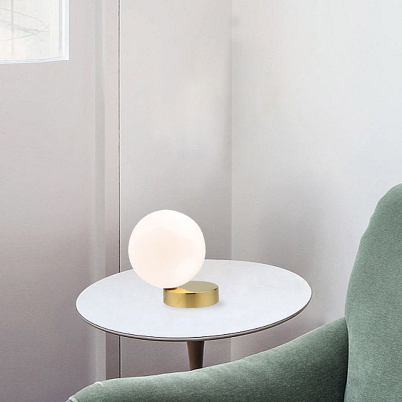 Single Golden Contemporary Glass Statement Shaded Bathroom Vanity Light