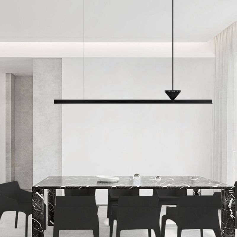 Moderne Rechteckinselinsel Anhängerlampen 1 Lichthängeleuchte mit Acrylschatten