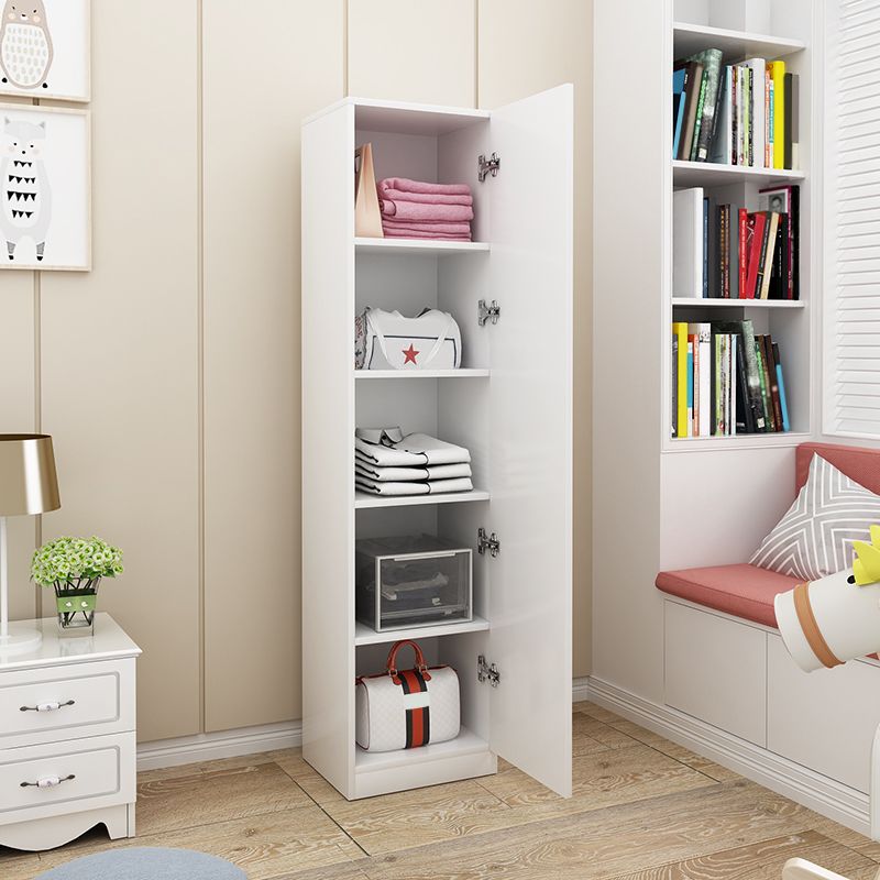 Matte Finish Cabinet with 1 Door Contemporary Manufactured Wood Storage Cabinet