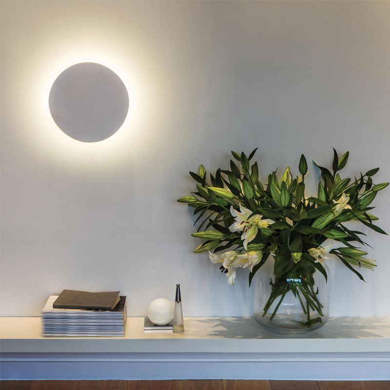 Metal Round Shape Wall Mount Lighting Modern 1-Light Wall Light Fixtures