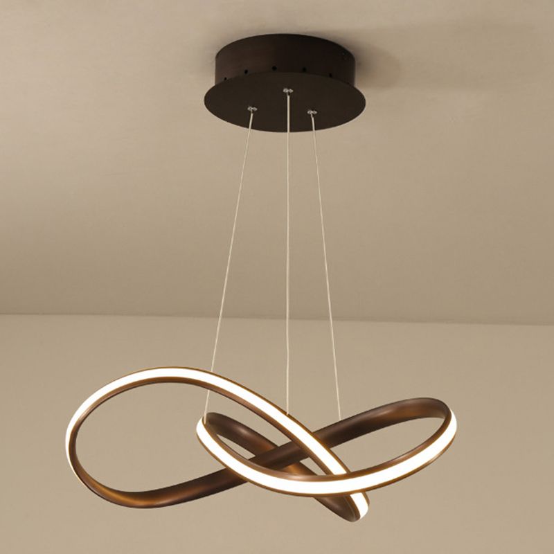 Aluminium verstelbare LED -kroonluchter in moderne singular style silica gel lineair hanglampje voor woonkamer