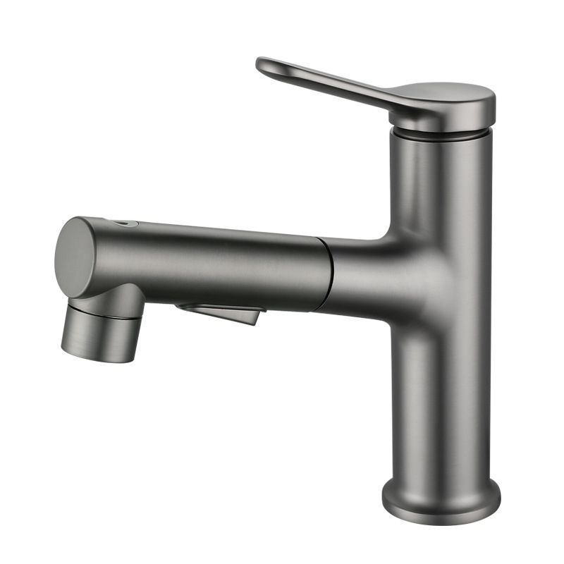 Pull-out Bathroom Sink Faucet Brass Contemporary Faucet with Water Hose