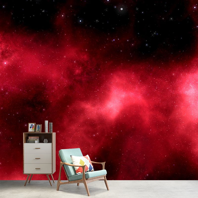 Dark Outer Space Wall Murals Stain Resistant Wall Art for Aisle Corridor